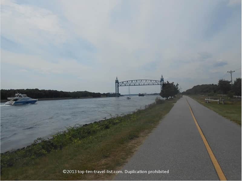Scenic views along the Cape Cod Canal bike path