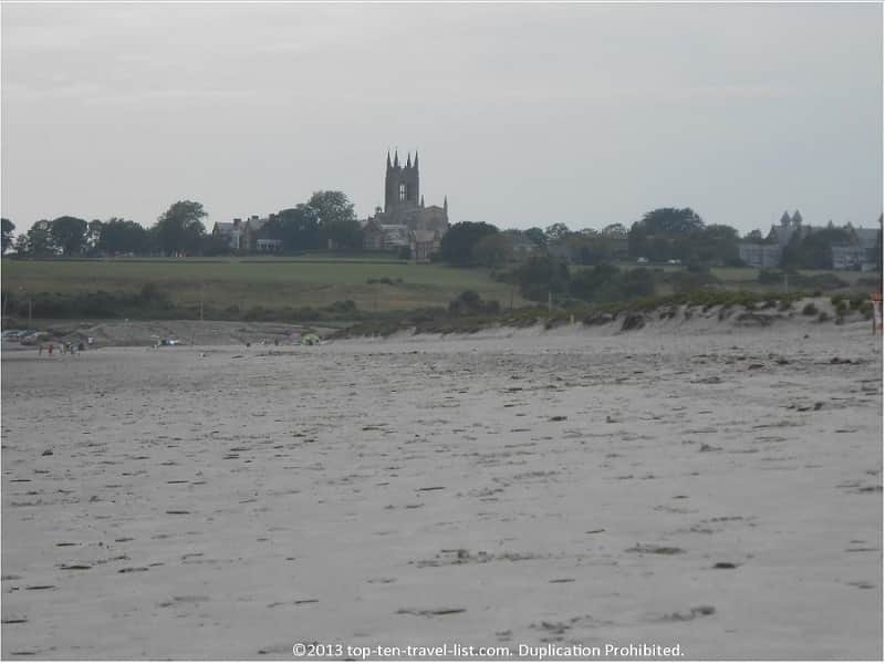 A view of St. George's School from Second Beach in Middletown, Rhode Island 