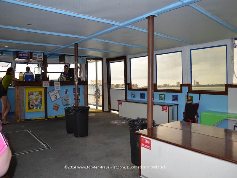 Lower deck of Tropics Boat in Clearwater, Florida 