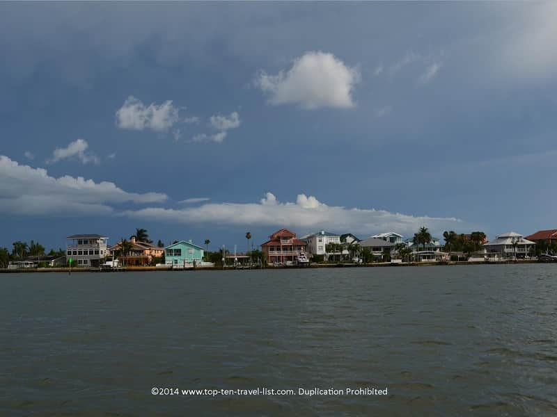 Gorgeous colorful homes - Hubbard's Marina cruise in Madeira Beach, Florida 