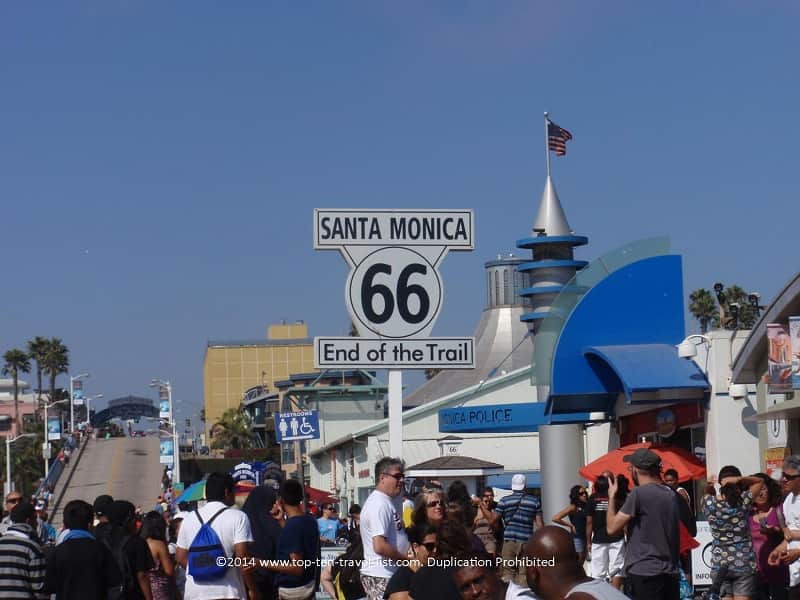 End of route 66 sign - Santa Monica Pier