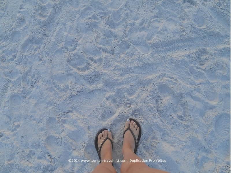 Smooth, white sand at Clearwater Beach - Florida 