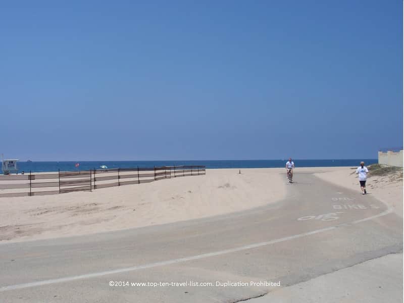 The Strand Bike path in Southern California 