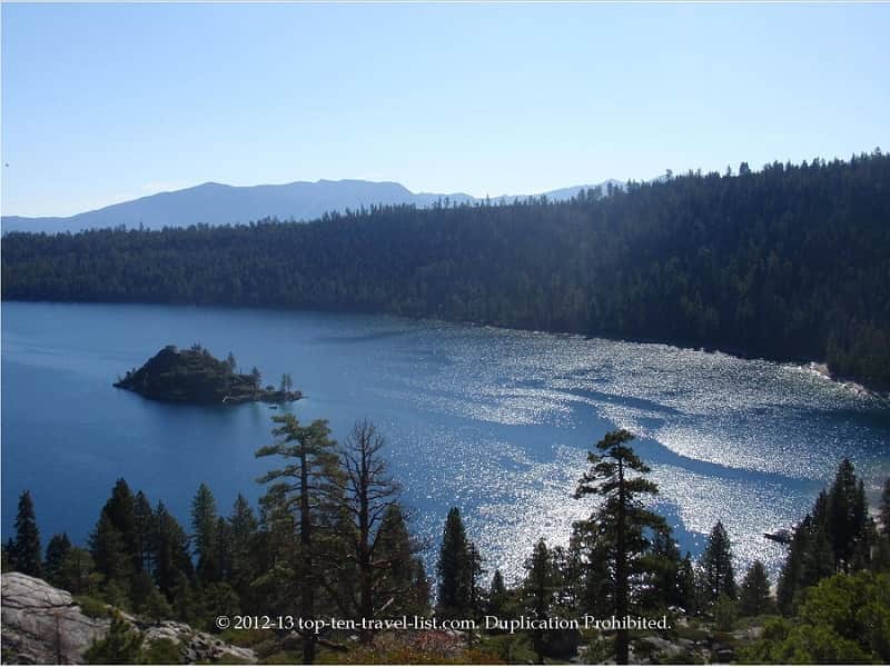 Views from the Vikingsholm hike at Emerald Bay State Park in Lake Tahoe