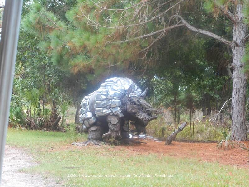 Armadillo sculpture at Boyd Hill Nature Preserve in St. Petersburg, Florida 
