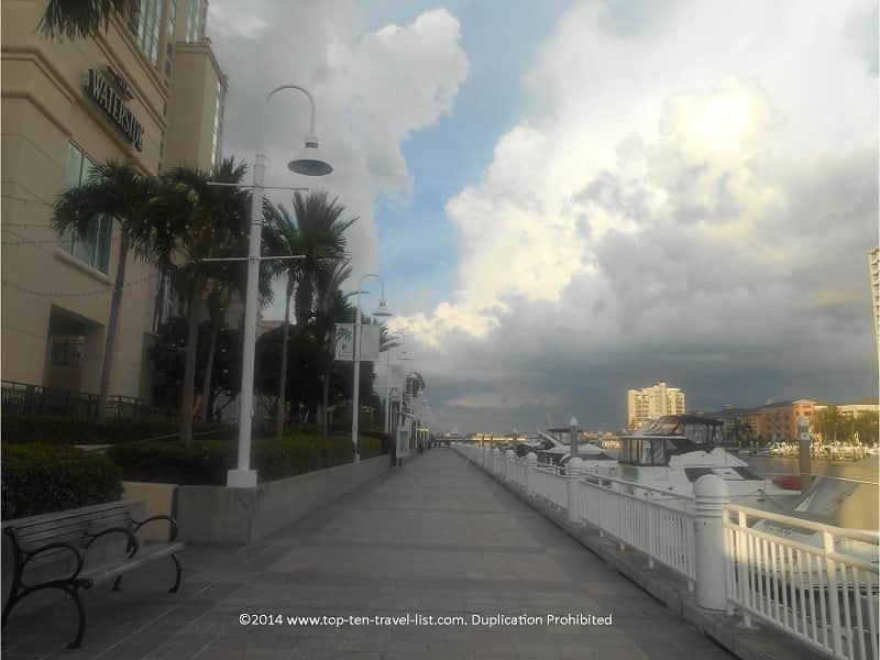Beautiful river views along the downtown Tampa RiverWalk