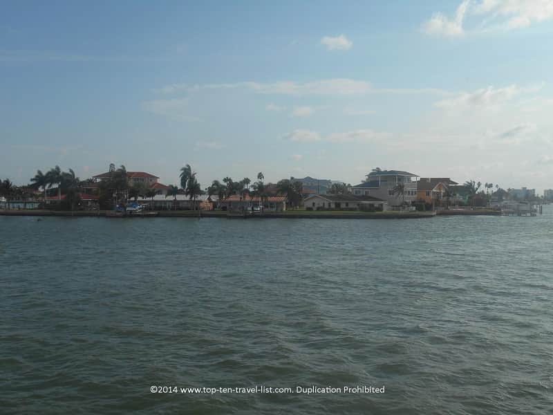 Colorful homes in Boca Ciega Bay