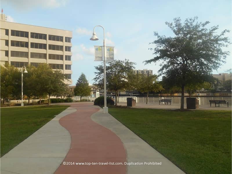 Riverwalk path in Tampa