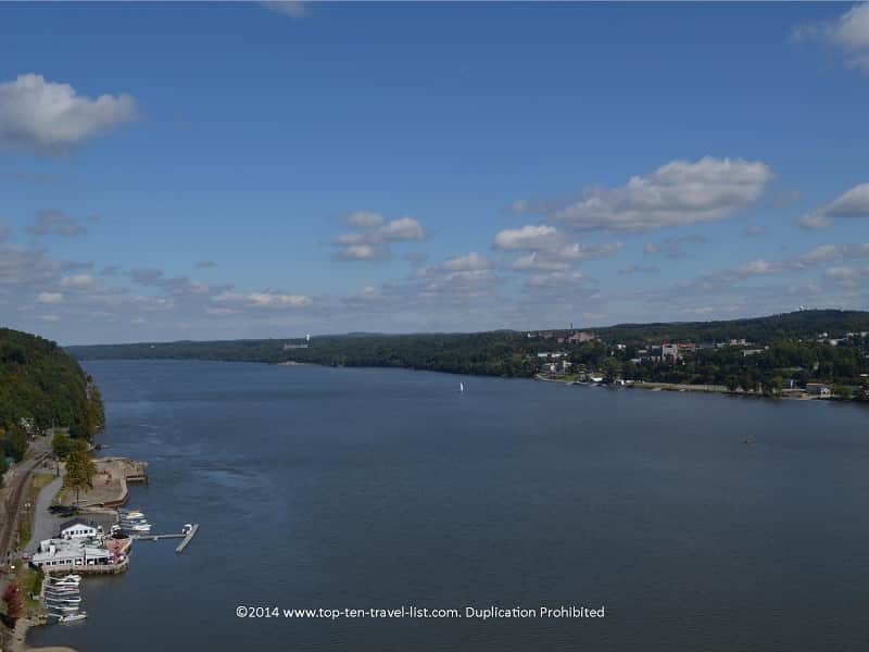 Scenic river views from the Walkway Over the Hudson 