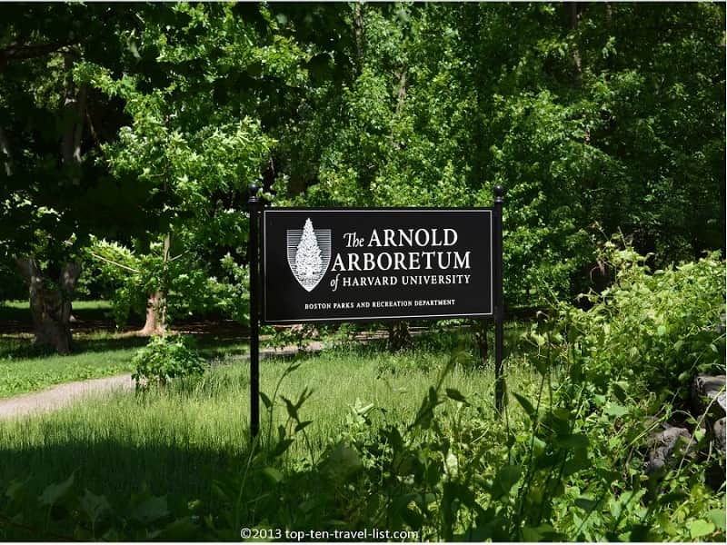 Arnold Arboretum sign in Boston