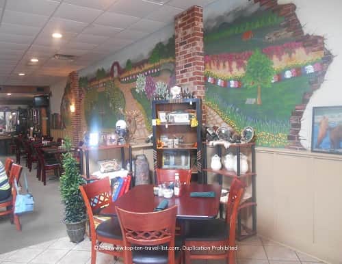 Dining area of Serenity Garden Cafe