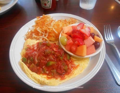 Southwest omelet at Serenity Garden Cafe