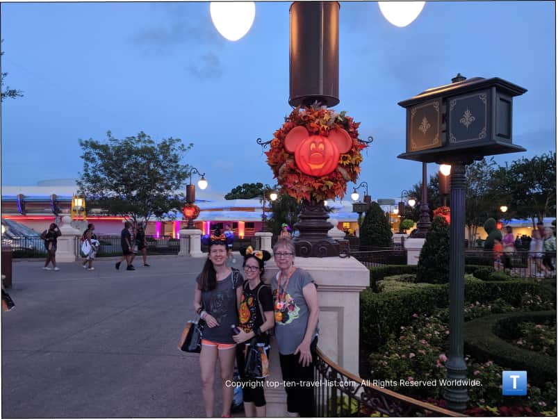 Mickey Halloween wreath at the Magic Kingdom
