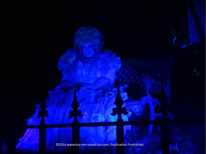 Ghost in front of the Haunted Mansion