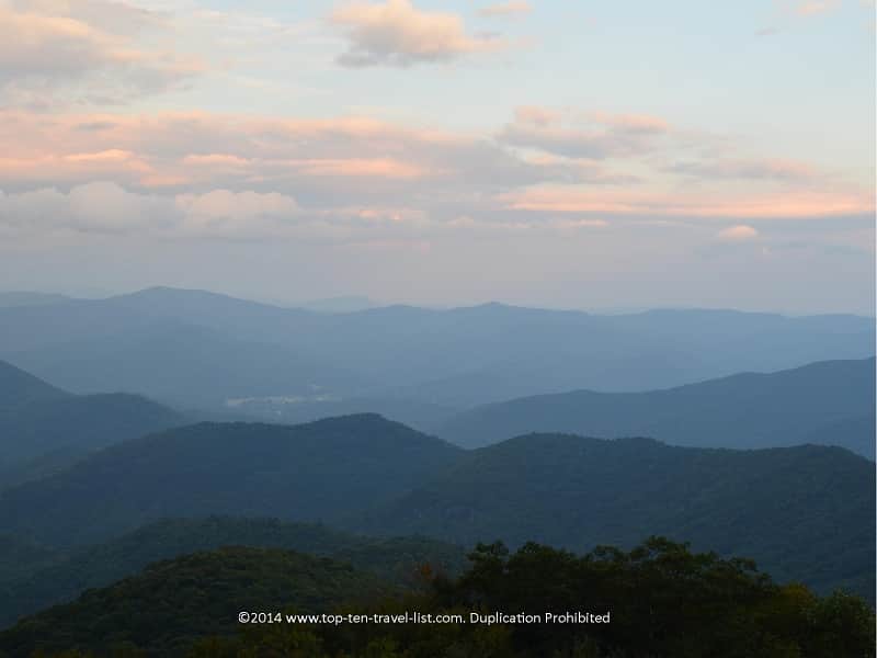 Beautiful views of the southern Appalachians from Brasstown Bald 