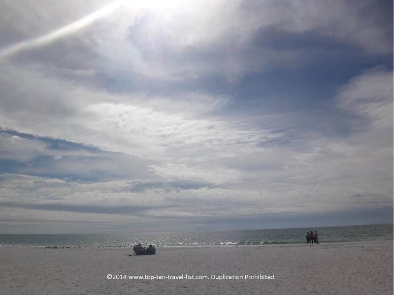Relaxing fall day on Anna Maria Island beach