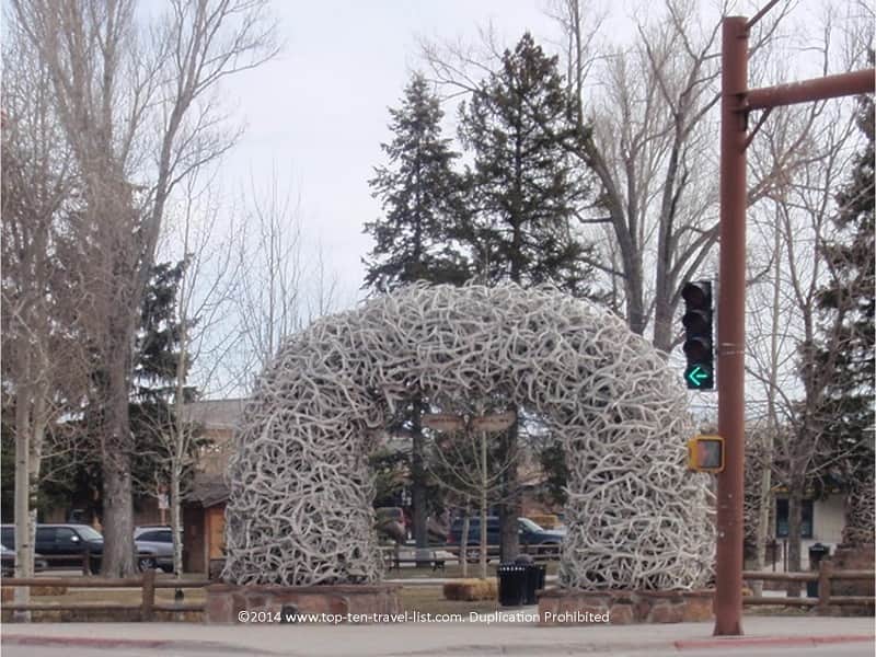 ELk antler arches in Jackson Hole, Wyoming