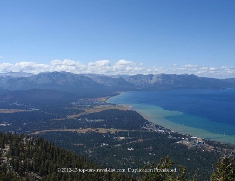 Views of Lake Tahoe from the observation deck