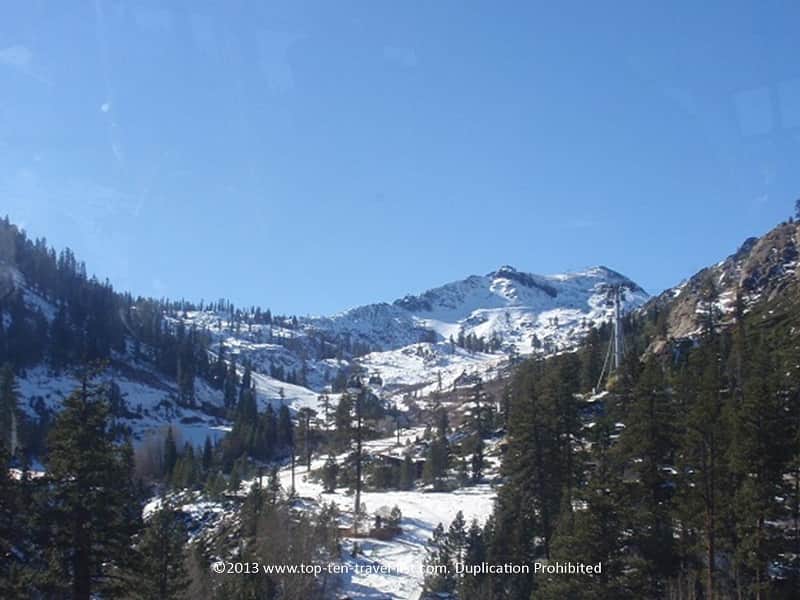 Snowy mountain views in Lake Tahoe