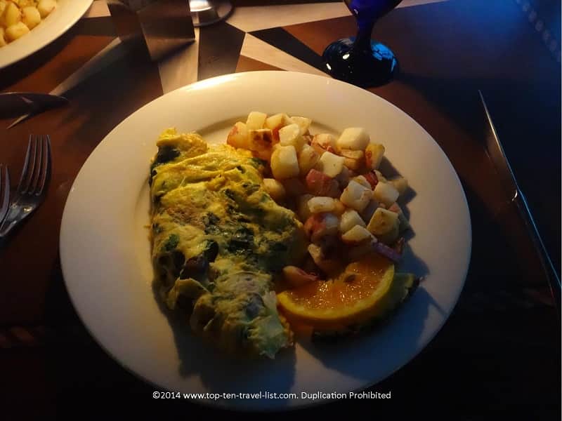 Breakfast omelet at Rumfish Grill