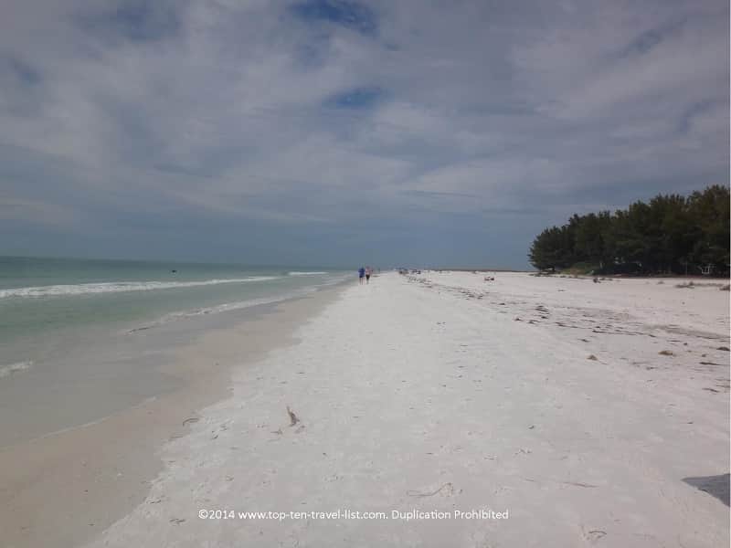 Strolling along beautiful Anna Maria Island beach in Florida 