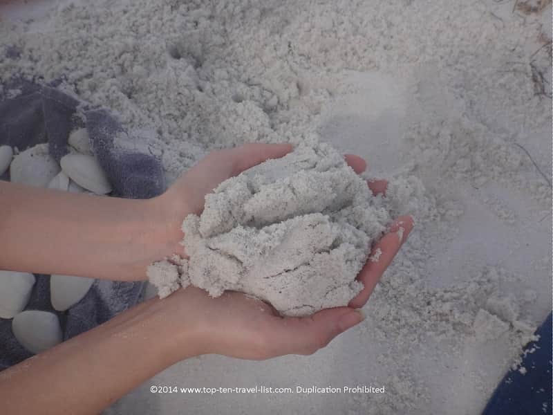 White sand at Anna Maria Island beach in Florida 