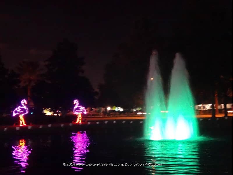 Flamingo display at Largo Central Park 