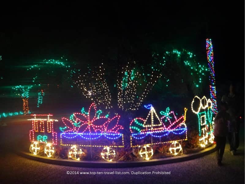 Holiday train display at Florida Botanical Garden