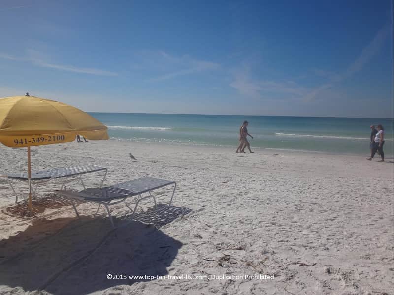 Cabana rental at Crescent Beach in Sarasota