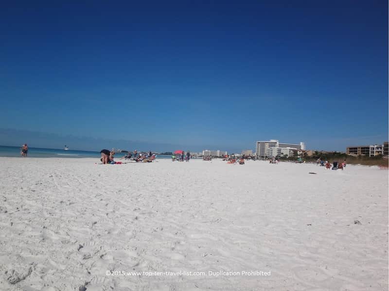 White sand at Crescent Beach in Sarasota