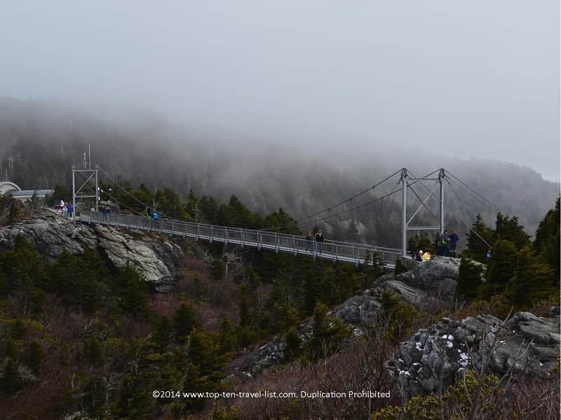 Swinging Bridge at Grandfather Mountain 