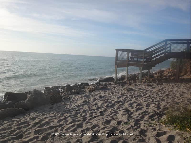 View of peaceful Casperan Beach in Venice, Florida 