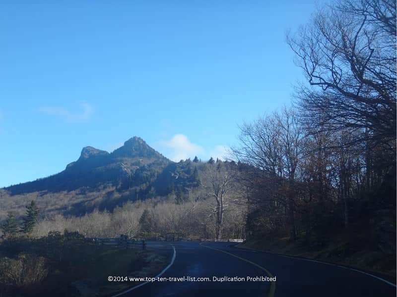 Mountain views on the scenic drive at Grandfather Mountain 