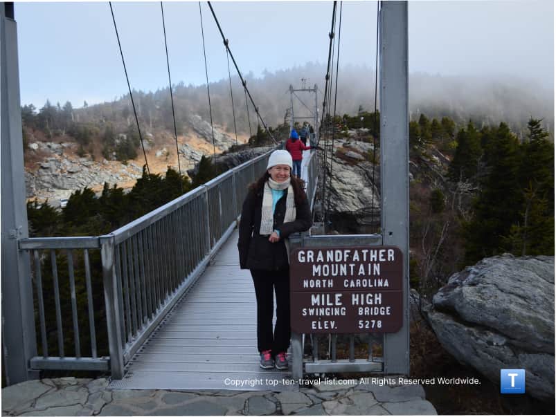 Pic by the Grandfather Mountain Mile High bridge