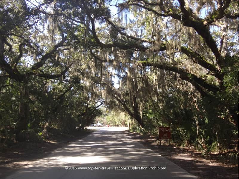 Main biking loop around Ft. Clinch State Park