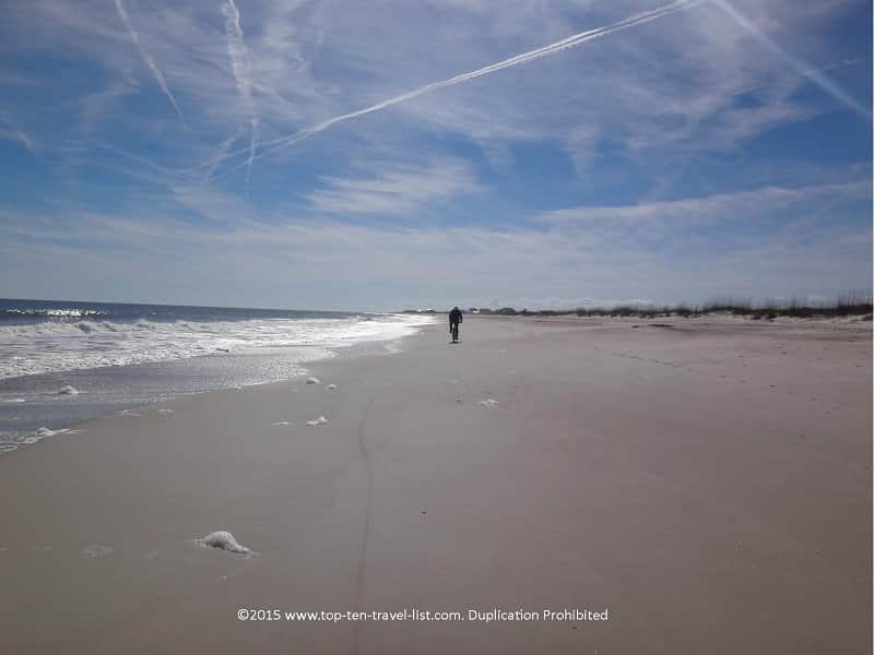 Biking at Ft. Clinch Beach