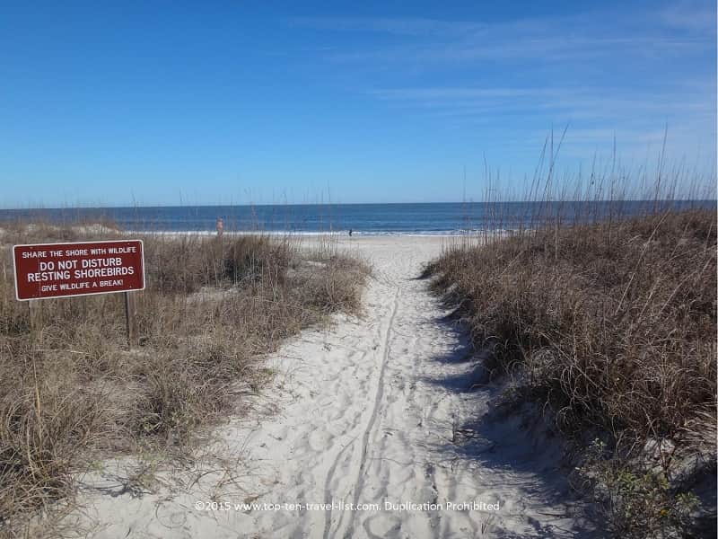 Quiet beach at Fort Clinch State Park