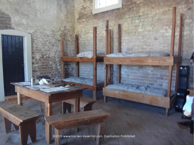 Fort Clinch State Park sleeping quarters