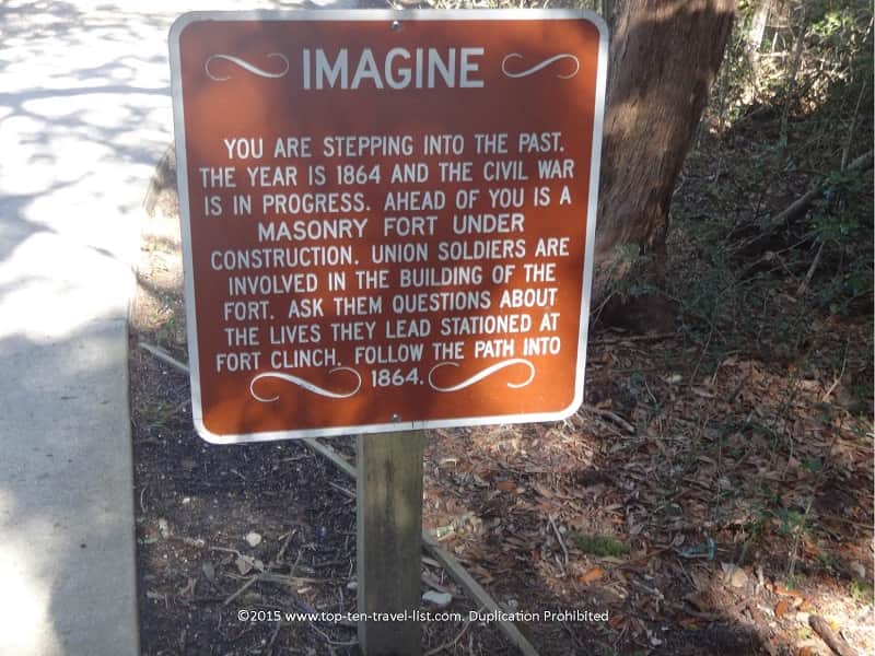 Fort Clinch State Park entrance sign