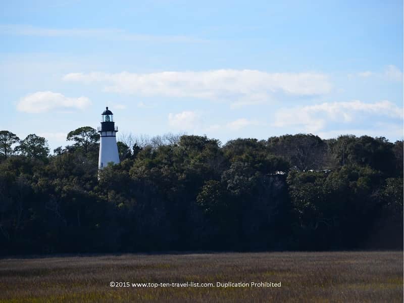 Views of the Amelia Island lighthouse from Ft. Clinch State Park