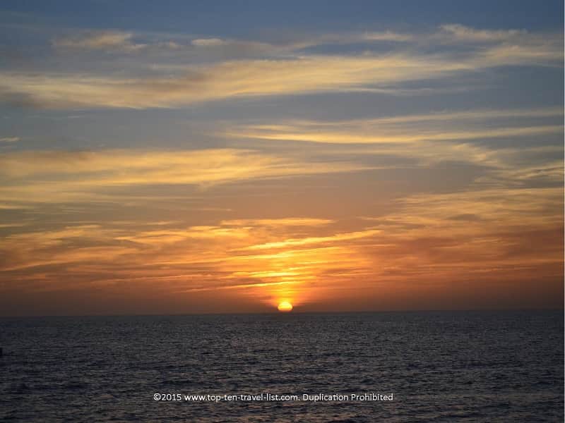 Gorgeous sunset at Venice Beach in Florida 