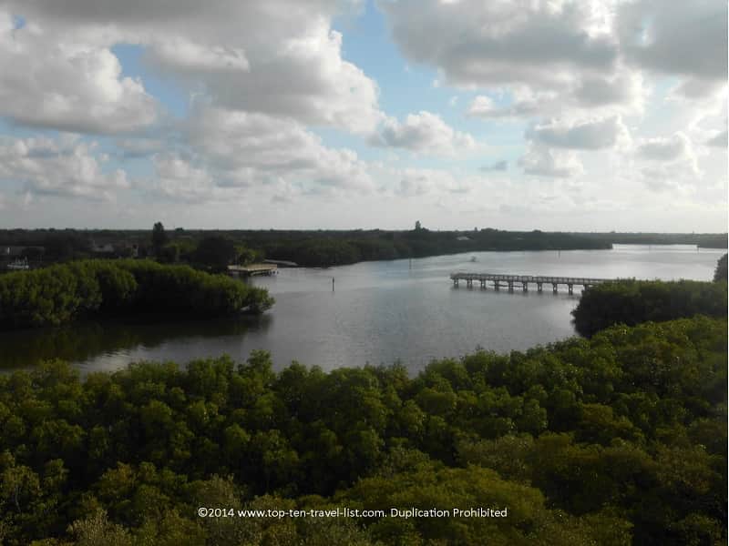 Views of Tampa Bay from the observation tower at Weedon Island