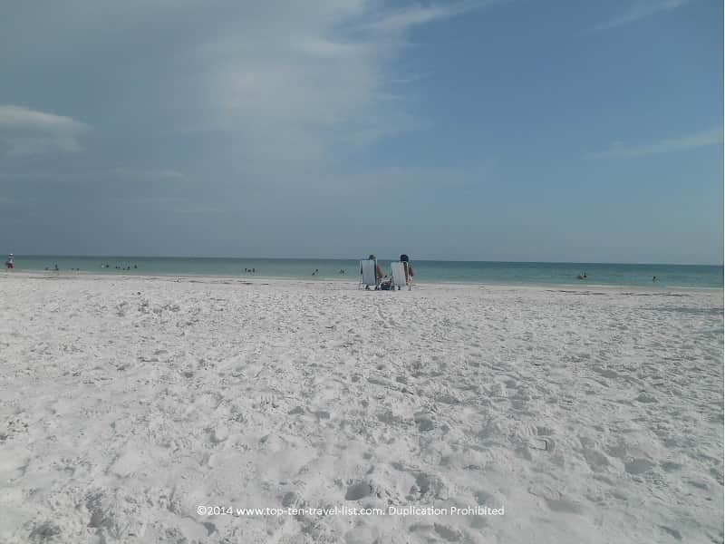 Relaxing on beautiful Siesta Key Beach in Sarasota