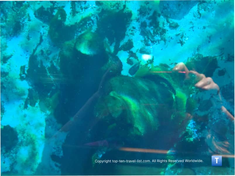 Movie props submerged underwater at Silver Springs State Park 