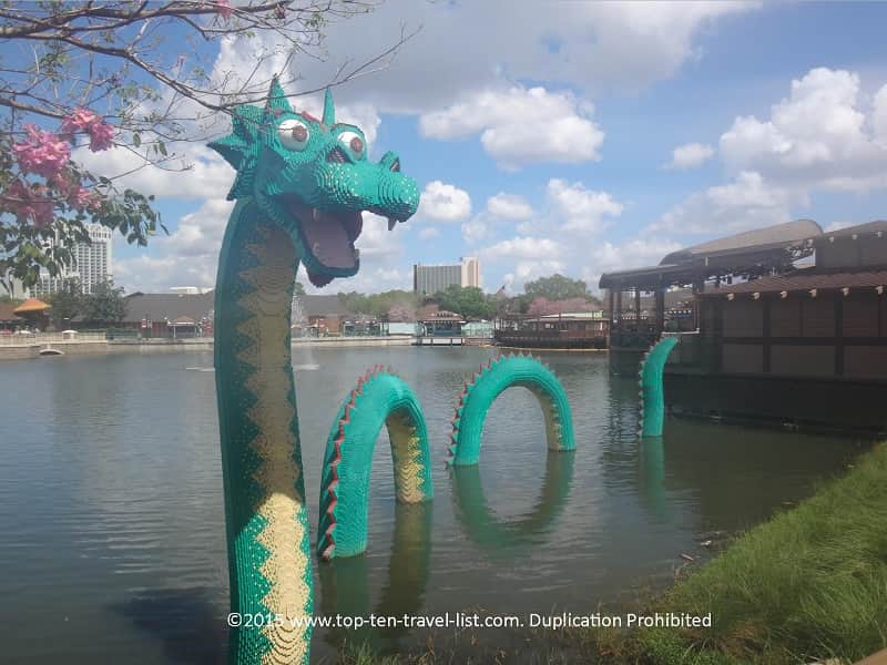 Lego dinosuar at Downtown Disney - Orlando, Florida 