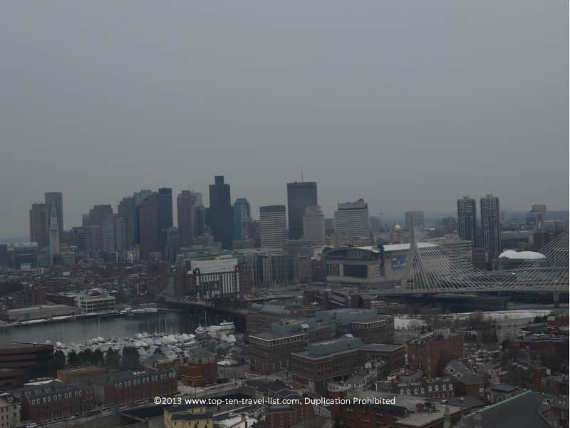 Views of Boston from the top of the Bunker Hill monument