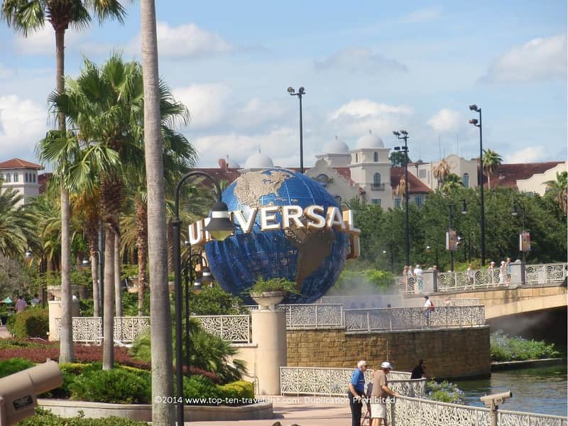 Universal Studios spinning globe
