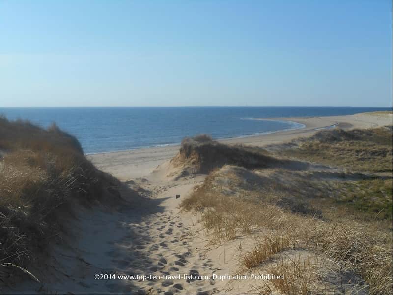 Beach views via the Great Island trail in Cape Cod