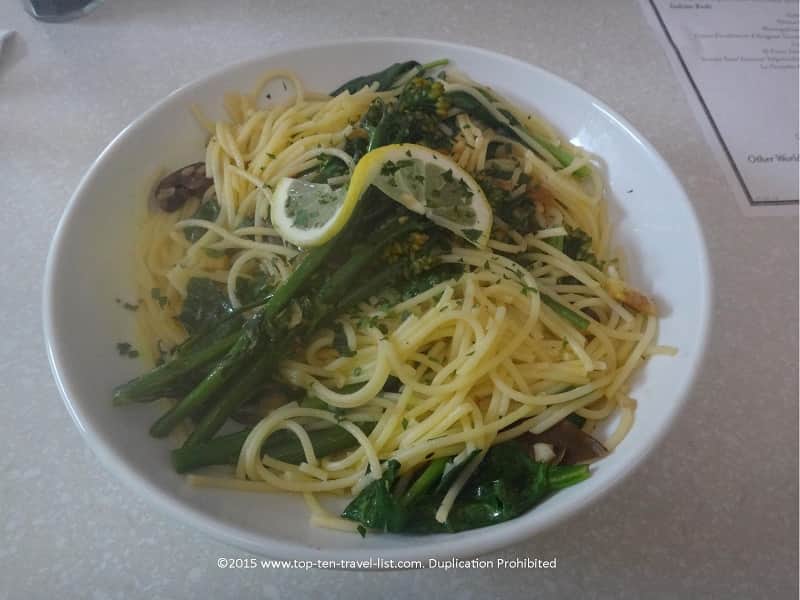 Gluten-free pasta primavera at V Paul's in Pensacola