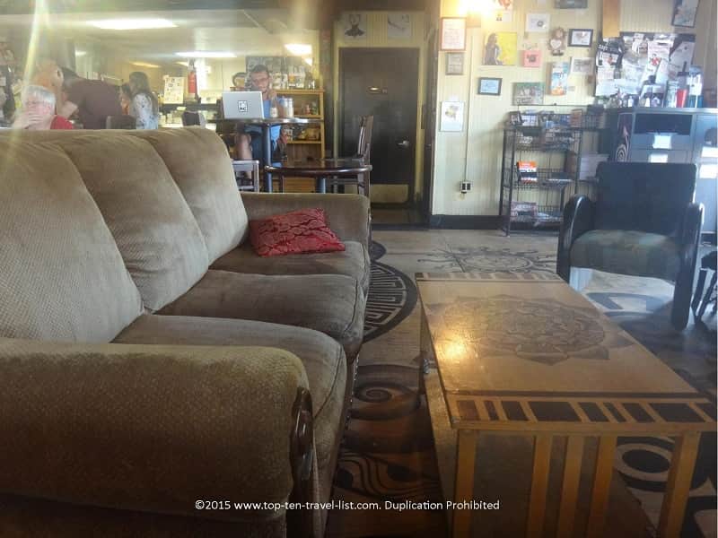 Cozy ambiance Drunken Monkey coffeeshop Orlando